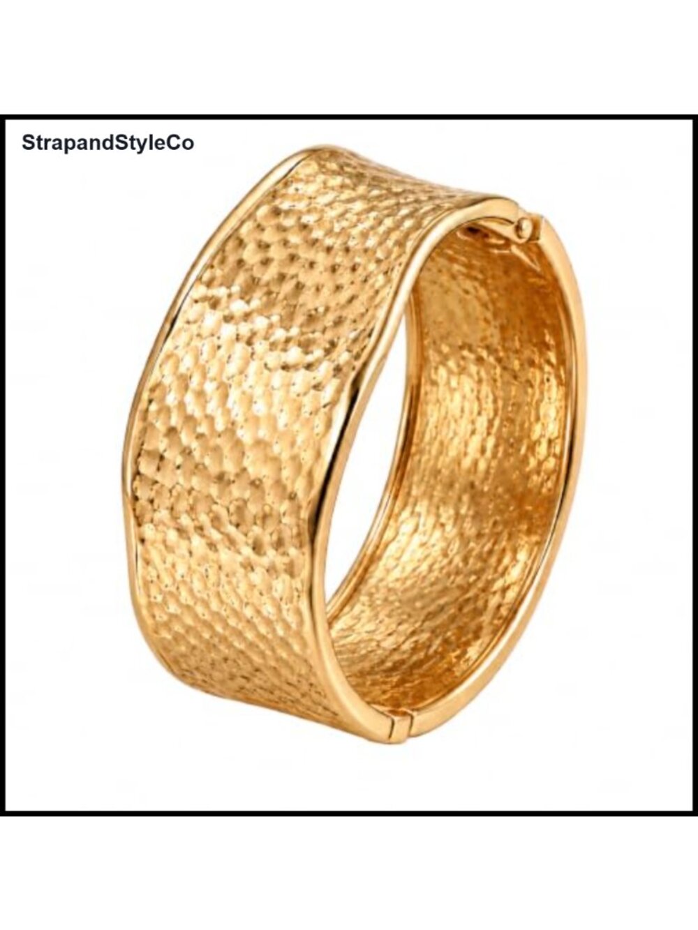Hammered Wide Cuff Bracelet Hinged Bangle Statement Jewelry Gift